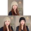 Knitted Hat Woman Autumn Winter Wool Beanie With Breathable Design For Casual Wear