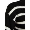 Schwarzer gestreifter Thessaloniki Strickpullover Tctaw24ak00000