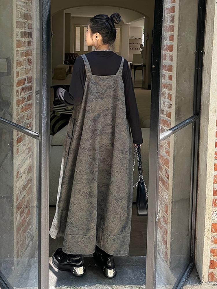 Платья без рукавов с квадратным воротником и бретельками XITAO HQQ2381 One Size чёрный — фото 3