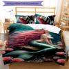 Mermaid 3pcs Bedding Set Duvet Cover Closure Includes 1 Duvet Cover & 2 Pillowcases for All Seasons Bedroom Home Dorm Decor