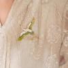 Elegant Auspicious Cloud Crane Brooch: High-End Versatile Qipao & Hanfu Fashion Accessory Pin