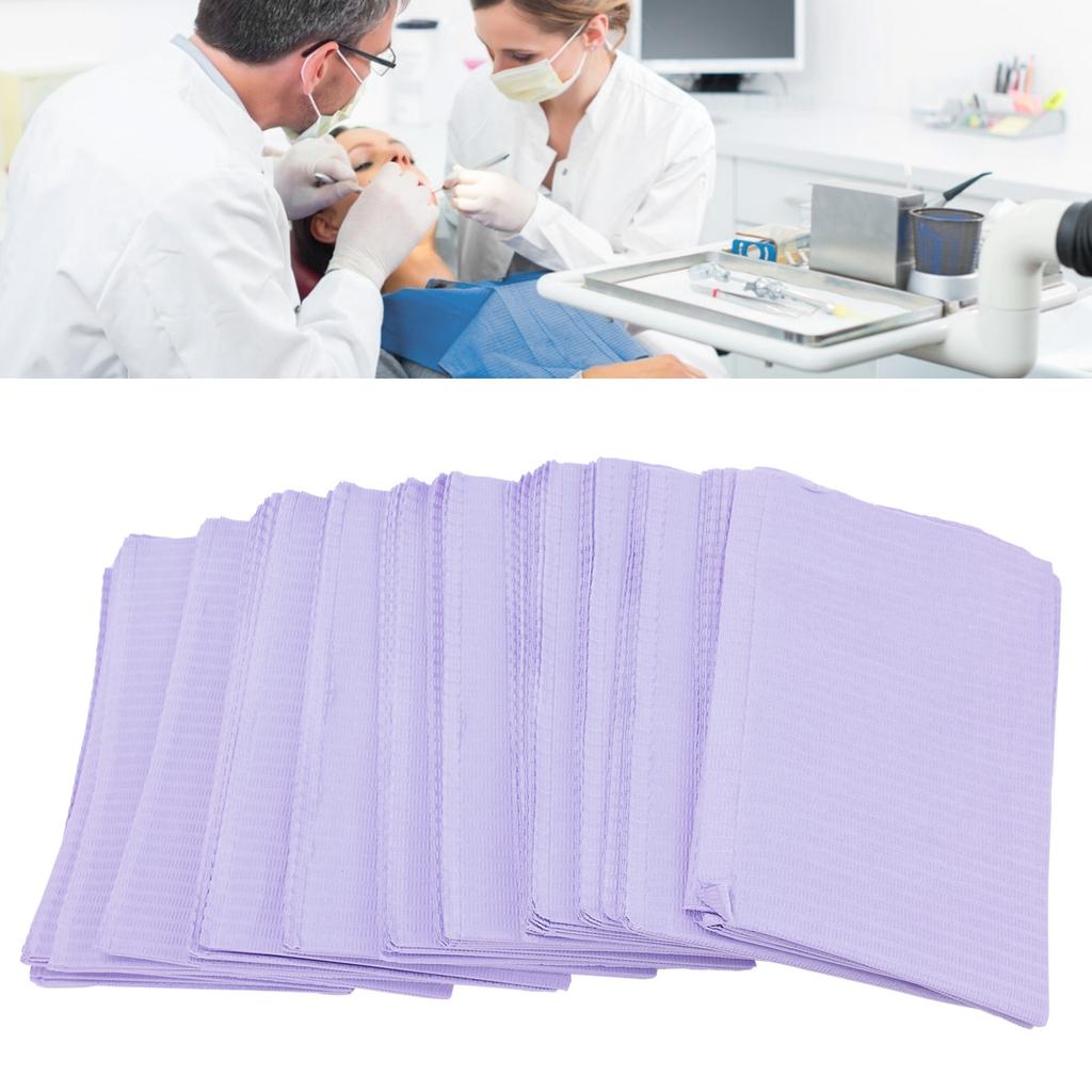 125pcs Disposable Dental Bib Strong Water Absorption Professional Dental Tattoo Bib