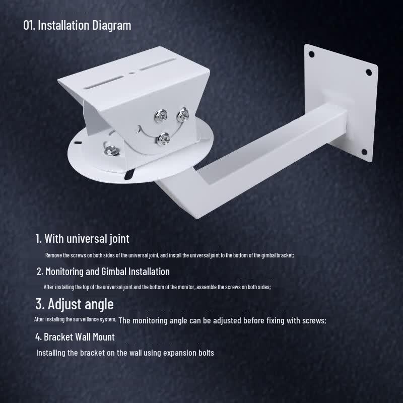 Heavy-Duty Universal Wall Mount Surveillance Camera Bracket