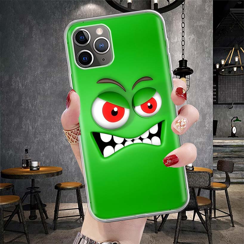 Funny Face Cute Soft Phone Case For IPhone 11 17 Air 16E 16 Pro Max 15 + 14 Plus 13 Mini 12 Apple 7 SE 8 Fundas Coque 11 17 Air