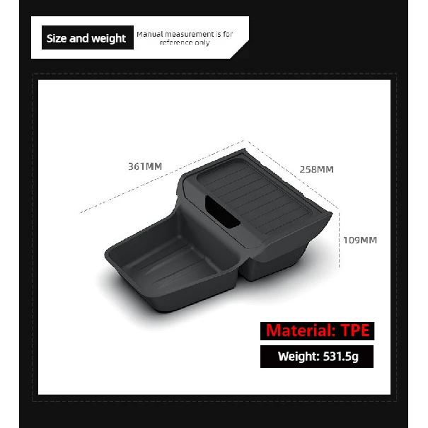 for Tesla Model Y Standard 2026 Accessories Center Console Storage Organizer Box Armrest Box Storage Tray Protection Mat