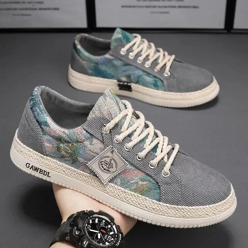 Man Shoe Breathable Summer Casual Shoes for Men Canvas Designer Luxury Shipping Free Cheap Liquidation Size 45 Leisure Sneakers