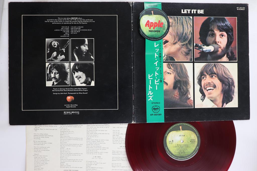 LP Record BEATLES - Let It Be (- Red Vinyl) AP80189 APPLE 1971 Japan Obi Rock Used