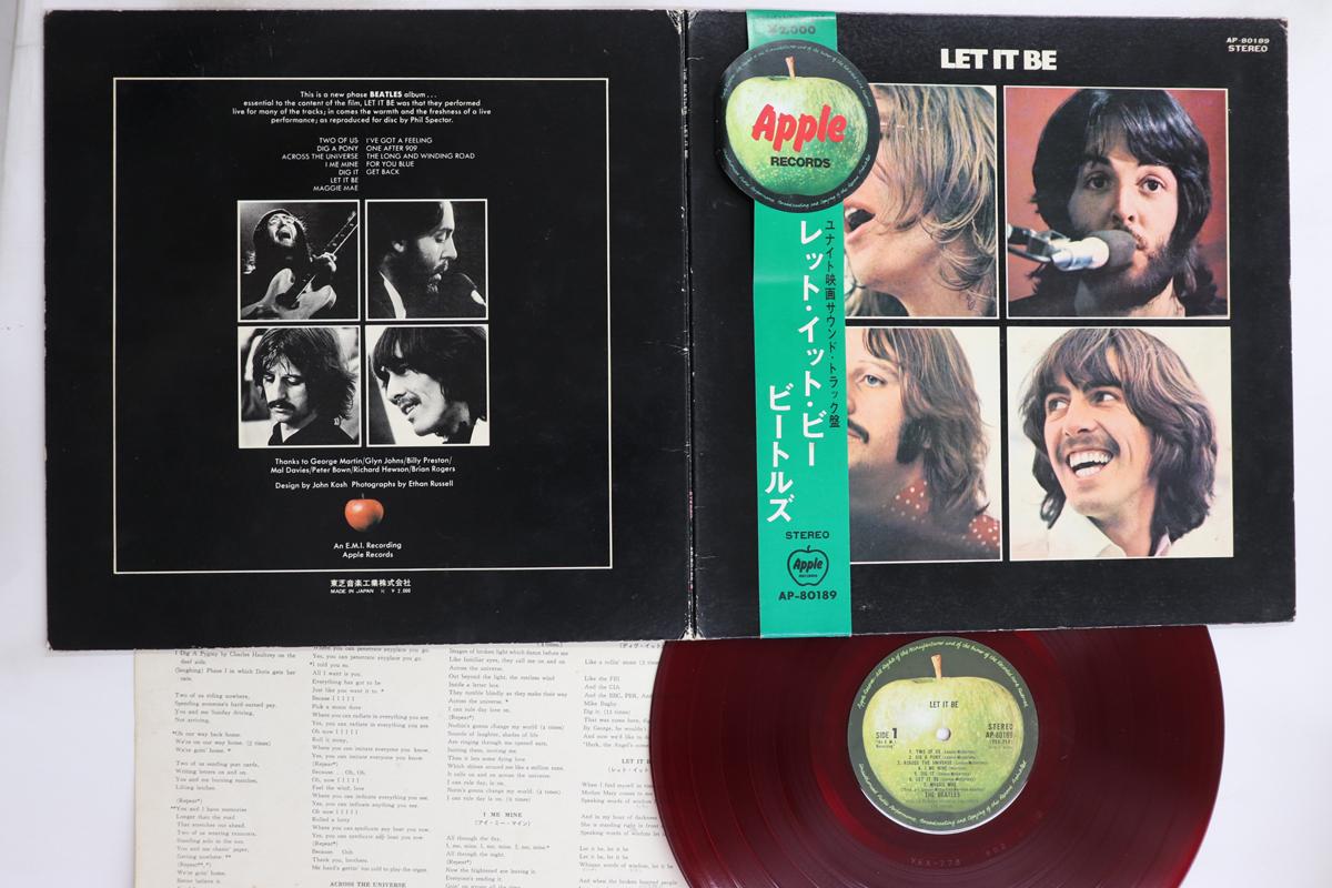 

LP Пластинка BEATLES - Let It Be (- Красный винил) AP80189 APPLE 1971 Япония Оби Рок Б/У