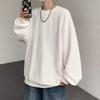 Crew Neck Sweater Men's Spring and Autumn 2026 New Trendy Brand Japanese Solid Color Versatile Top Casual Lazy Loose and Comfortable