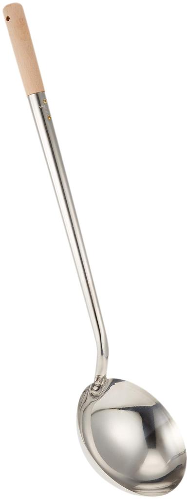 Endo Shoji Commercial Chinese Stainless Steel Beech Made in ATY11001 Ladle, Large, 18-0 Body, Handle, Japan,