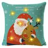 LED Christmas Pillowcase Cartoon Plant Creative Printing Luminous Cushion Cover Home Sofa Table Chair Decoration Pillow Cases