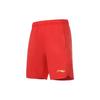 Li Ning Badminton Series Solid Color Moisture Wicking Quick Dry Breathable Sports Competition Straight Leg Shorts Men shorts Crimson-Red AAPQ265-1