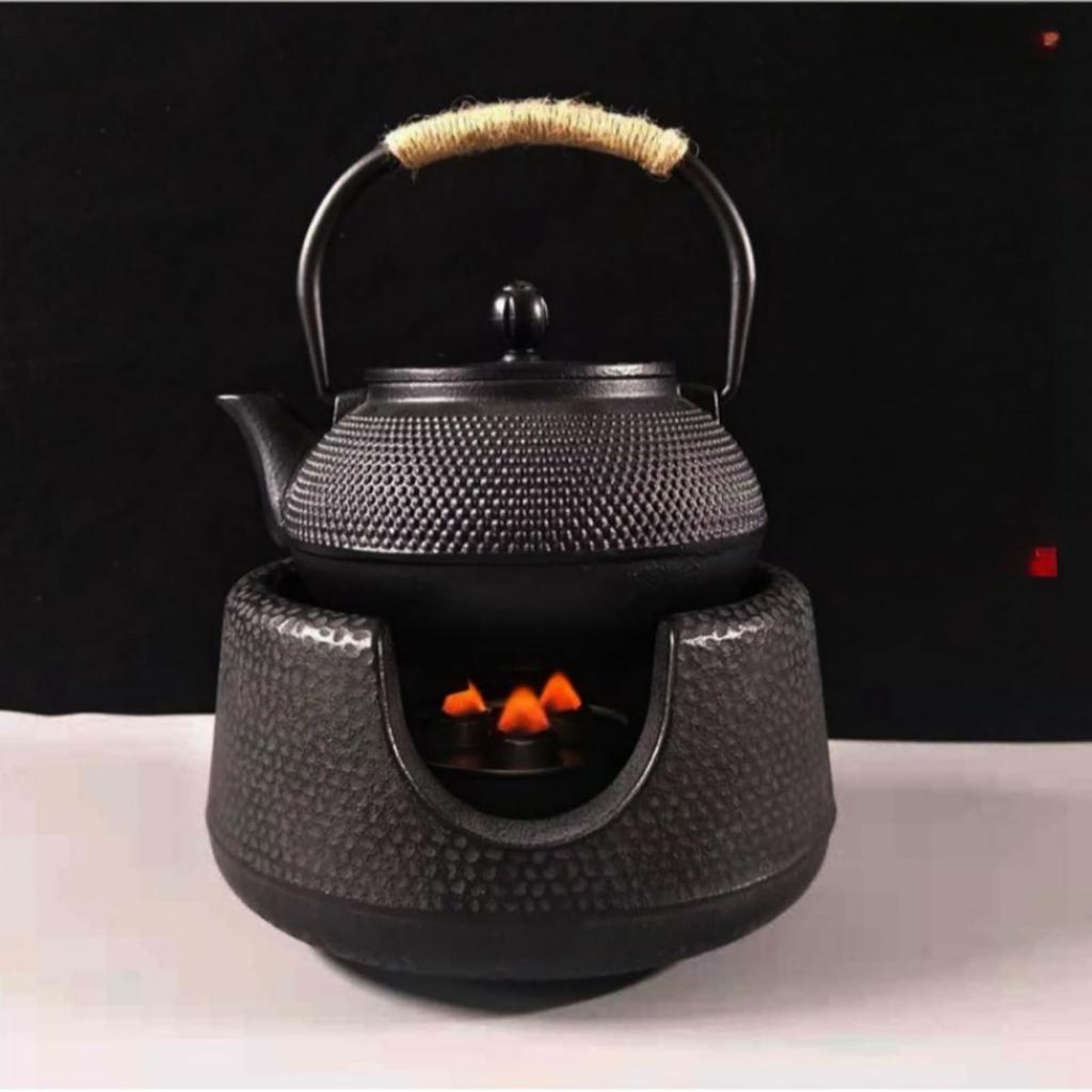 OULOVECO Iron Induction Can Be Used Over an Open Iron Cast Tea Ceremony Iron Traditional Suitable for Tea and Restaurants Teapot, Compatible, Teapot,