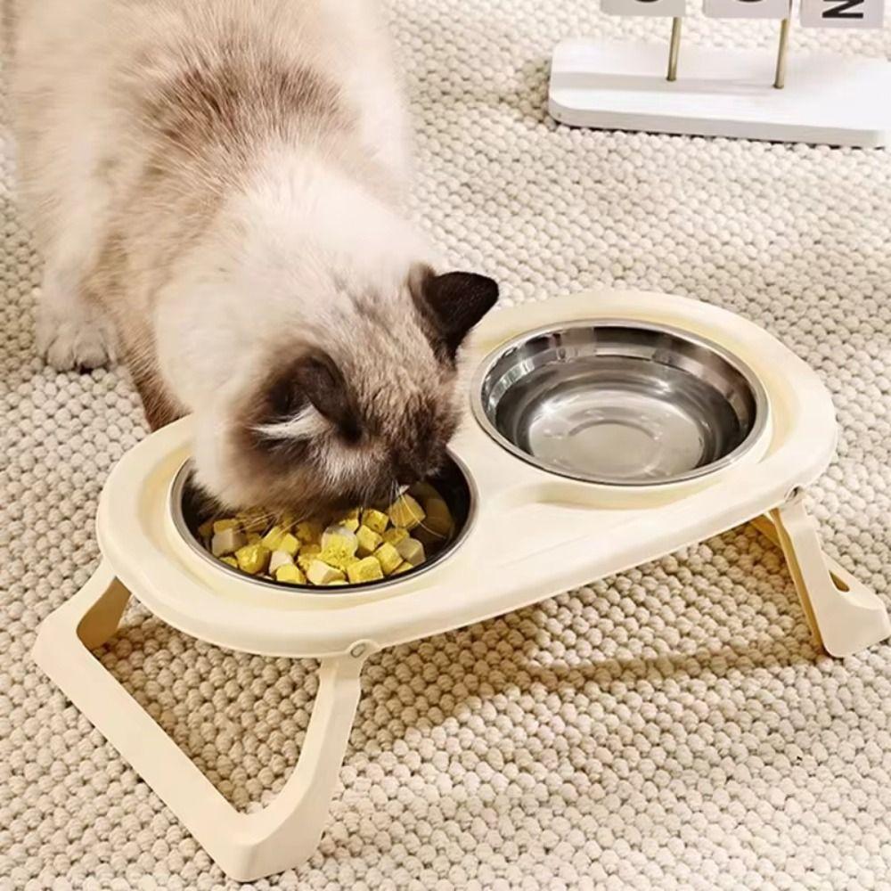 Non-Slip Cat Food Water Bowl Anti-flip Elevated Pet Feeder Bowl Pet Food Dispenser  Dog Accessories