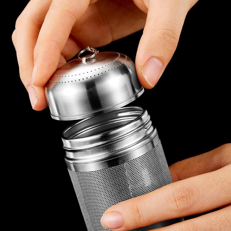 316 Stainless Steel Tea Infuser Tea Strainer Fine Mesh Hole Kitchen Soup Seasoning Ball with Chain Hot Pot Spice Filter