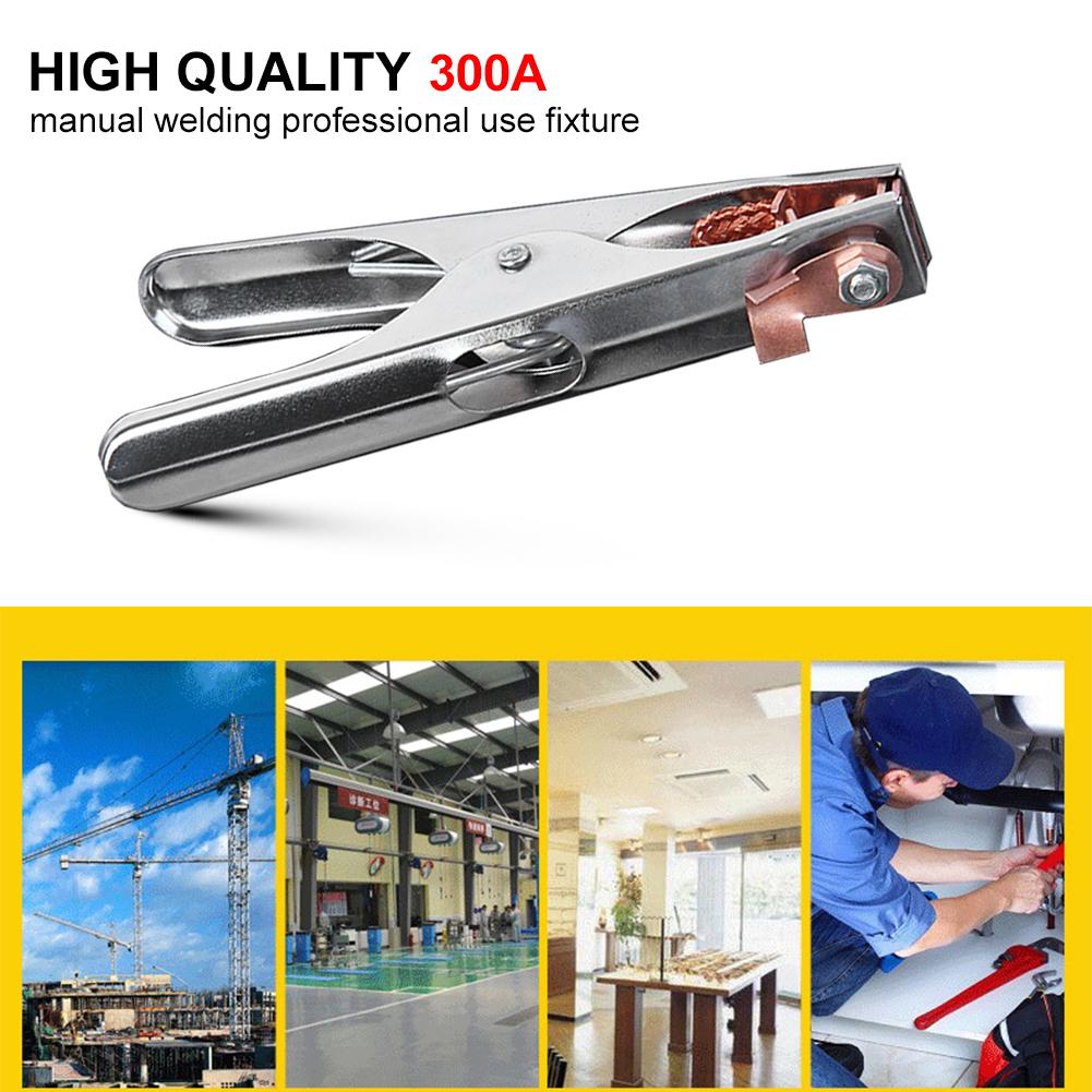 300A Earth Ground Cable Clip Clamp Welding 175mm Manual Welder Electrode Holder