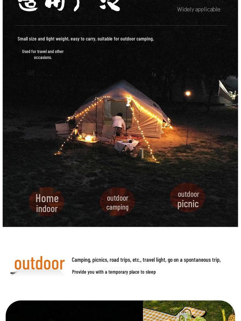 Portable Inflatable Camping Mattress - Folding Air Cushion Bed for Tent & Home Use