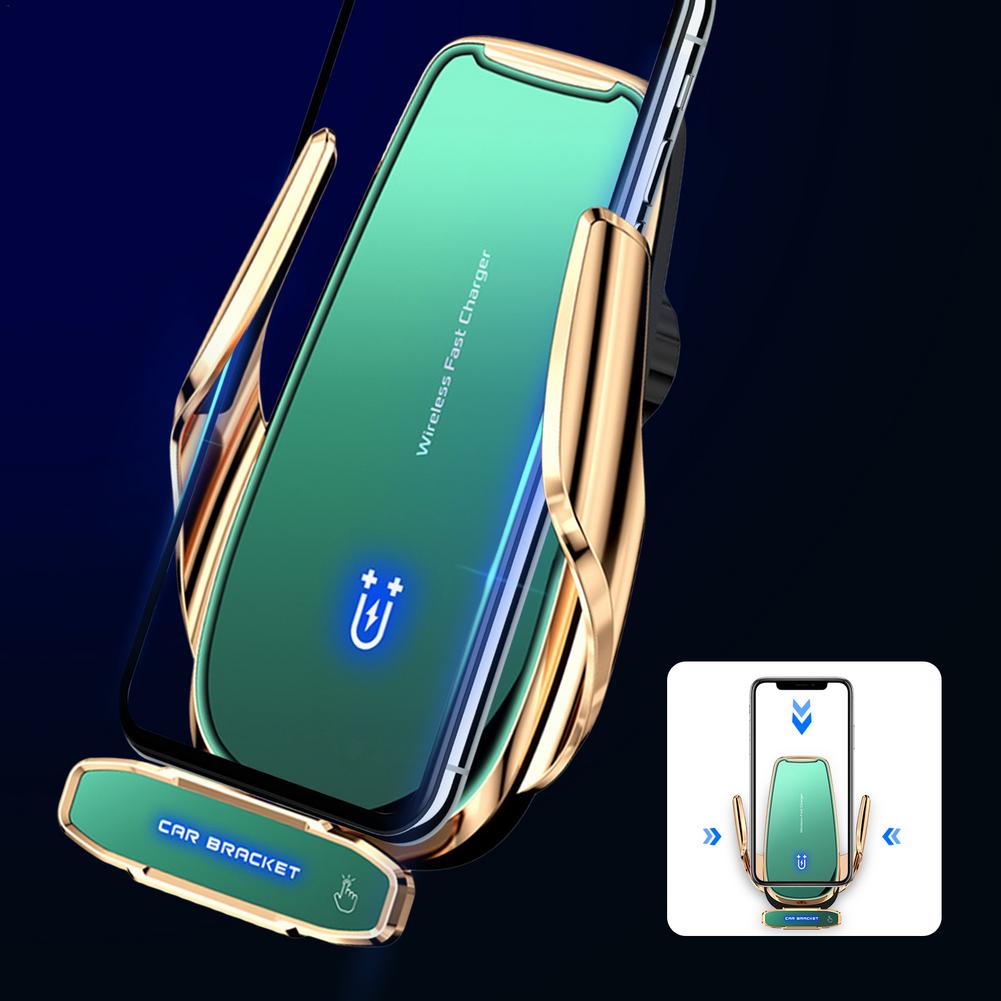 15W Wireless Car Charger Holder Smart Sensor Wireless Car Charger Mount Auto Clamping Alignment Cell Phone Holder For Dashboar