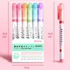 3/6PCS Contour Pen Flower Shape Curve Highlighter Marker Creative Outline Suitable for Notebook Diary Decoration Art Rewards ZYF