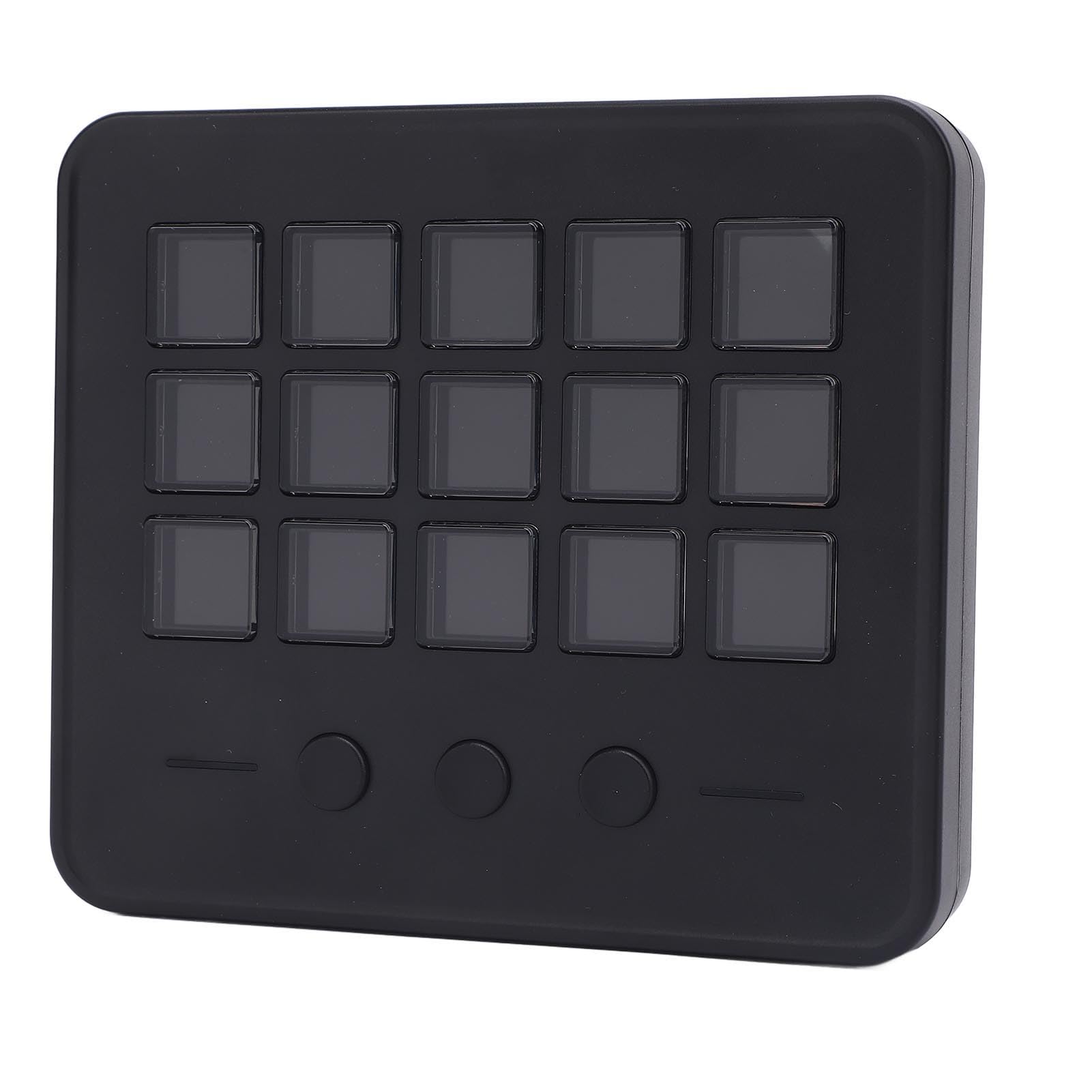 

Studio Customizable LCD Keys with 15 Macros OBS Gaming Workflow Macro Keypad for Stream Controller Keypad with Elgato Mini for PC Controller, PC, чорний
