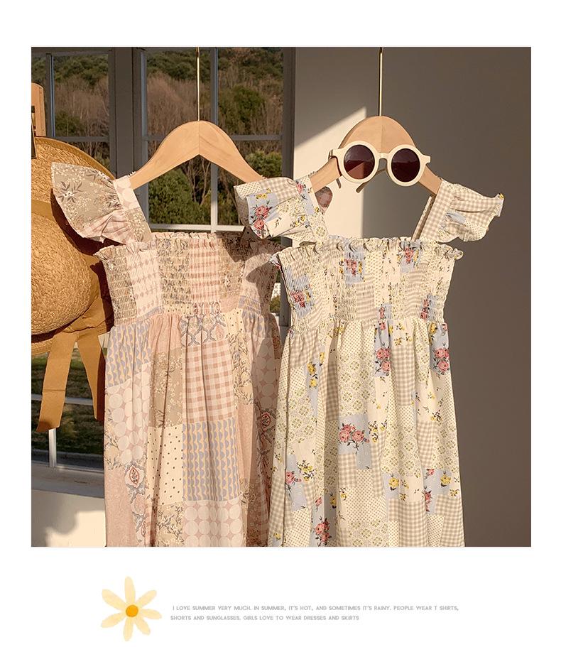 2026 Summer Korean Style Ruffled Puff Sleeve Sundress for Girls