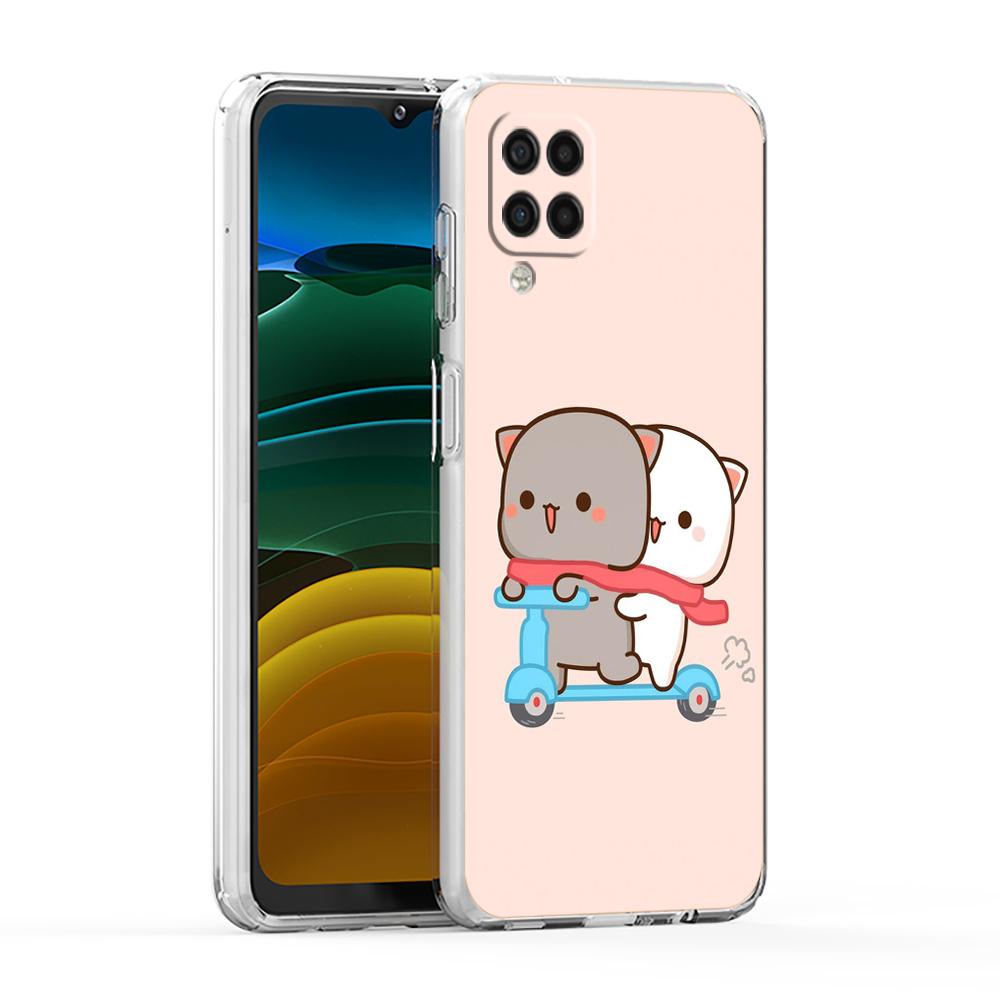 

Милый мультяшный кот пара Чехол для телефона Для Samsung A13 A33 A35 A55 A73 A53 A23 A51 A71 A21S A12 A31 A41 A05s A03S A15 A25 5G Чехол Samsung A25 5G