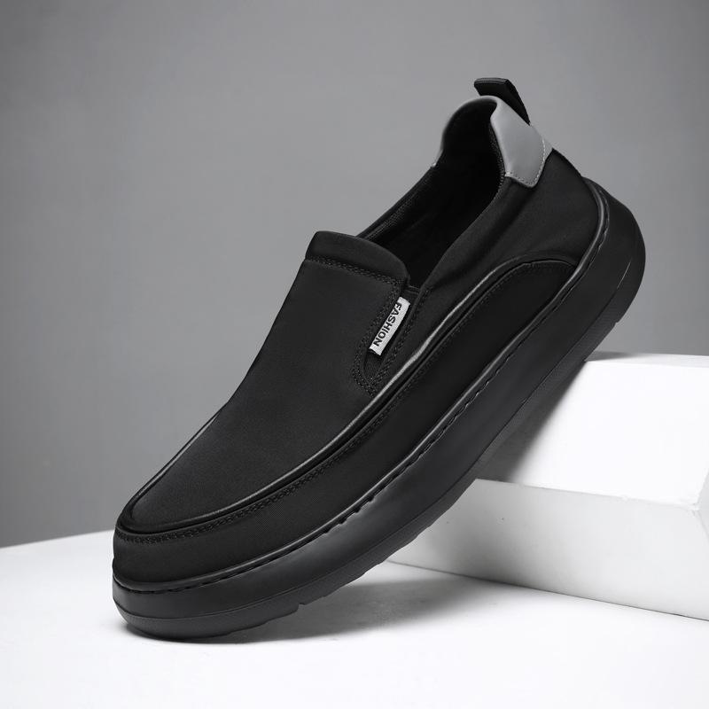 Summer Quality Selection Casual Men Shoe Black Solid Color Soft Sole Comfort Breathable Trend Men Lazy Loafers Zapatillas Hombre