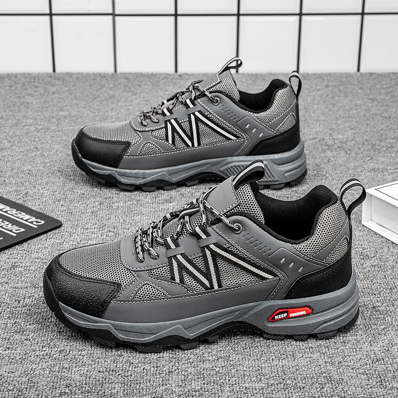 

Новая осенняя мужская мода больших размеров, уличная обувь для бездорожья, походная обувь, обувь для пар 47 черный серый