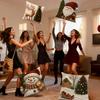 Christmas Pillowcase Christmas Decoration Linen Pillowcase Autumn Decoration Snowman Pillow Covers For Chair Sofa Bedroom Living