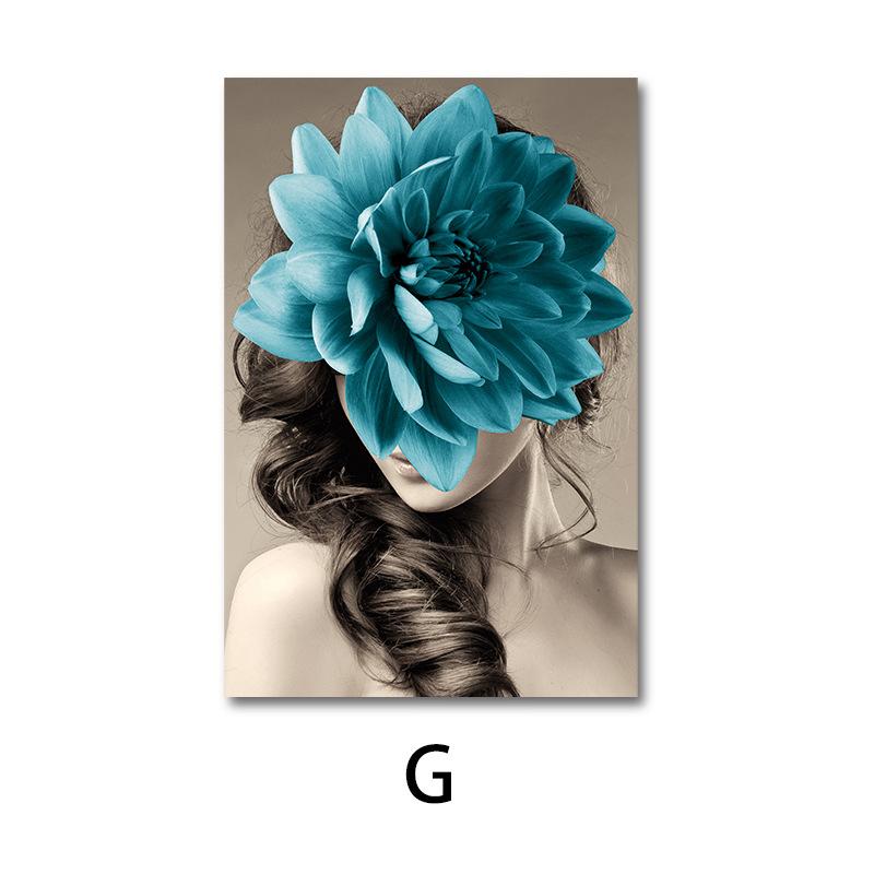 Modern Simple Beauty Living Room Decoration Painting Northern European Characters Porch Frameless Hanging Painting Core