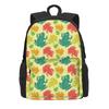 Süßer Frosch-Print Rucksack Bunte Tier Wanderrucksäcke Mädchen Design Print High School Taschen Ästhetischer Rucksack