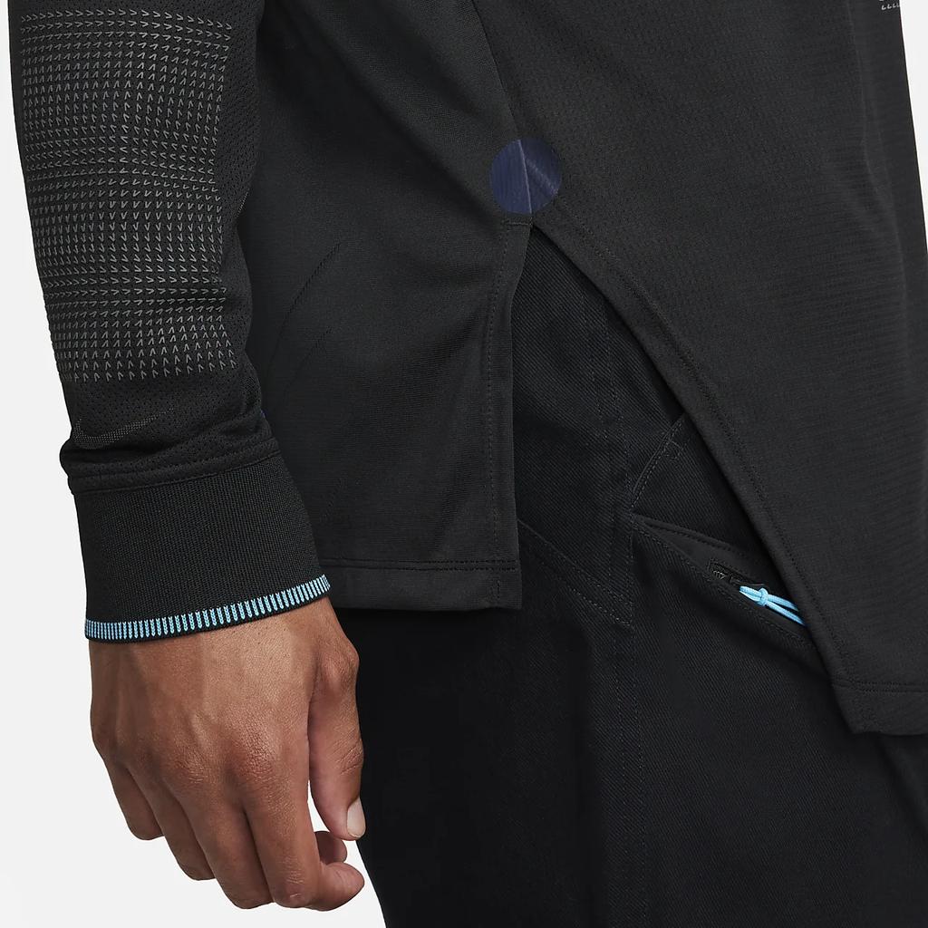 Nike ISPA Series FW23 Víceobrysové sešité tričko s dlouhým rukávem Unisex topy Černá FB2706-010