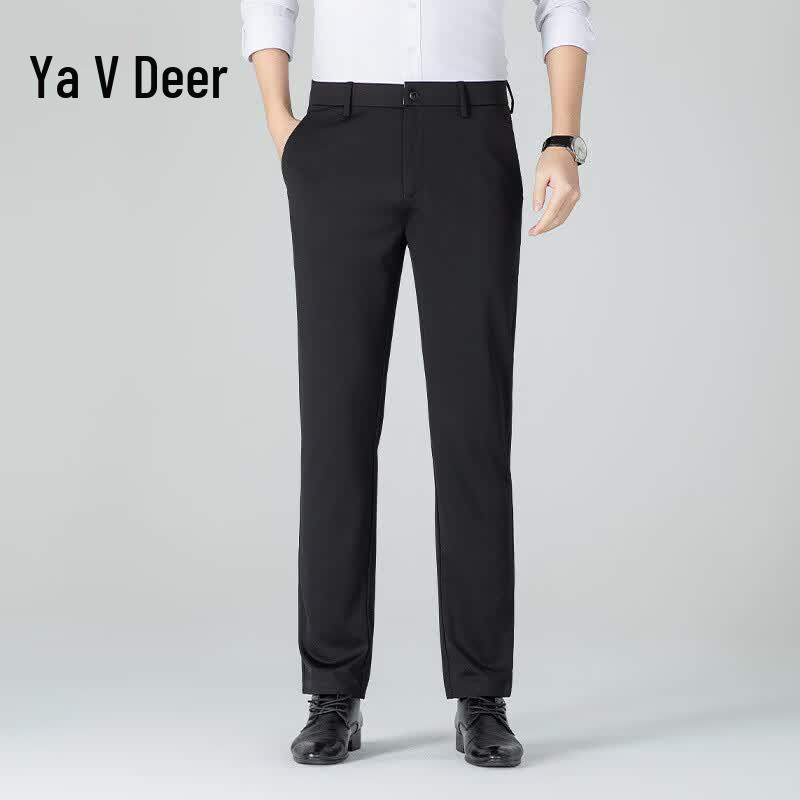 Yalu Men s Straight-Leg Casual Business Suit Pants 32 чёрный