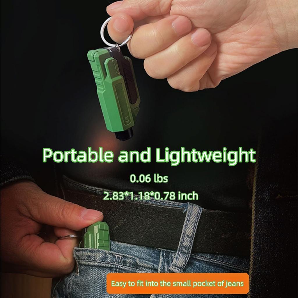 Brelok do rozbijania szyb i cięcia, 2 w 1 samochodowy młotek bezpieczeństwa do rozbijania szyb pod wodą, narzędzie do awaryjnego wybijania szyb i ucieczki z pojazdu