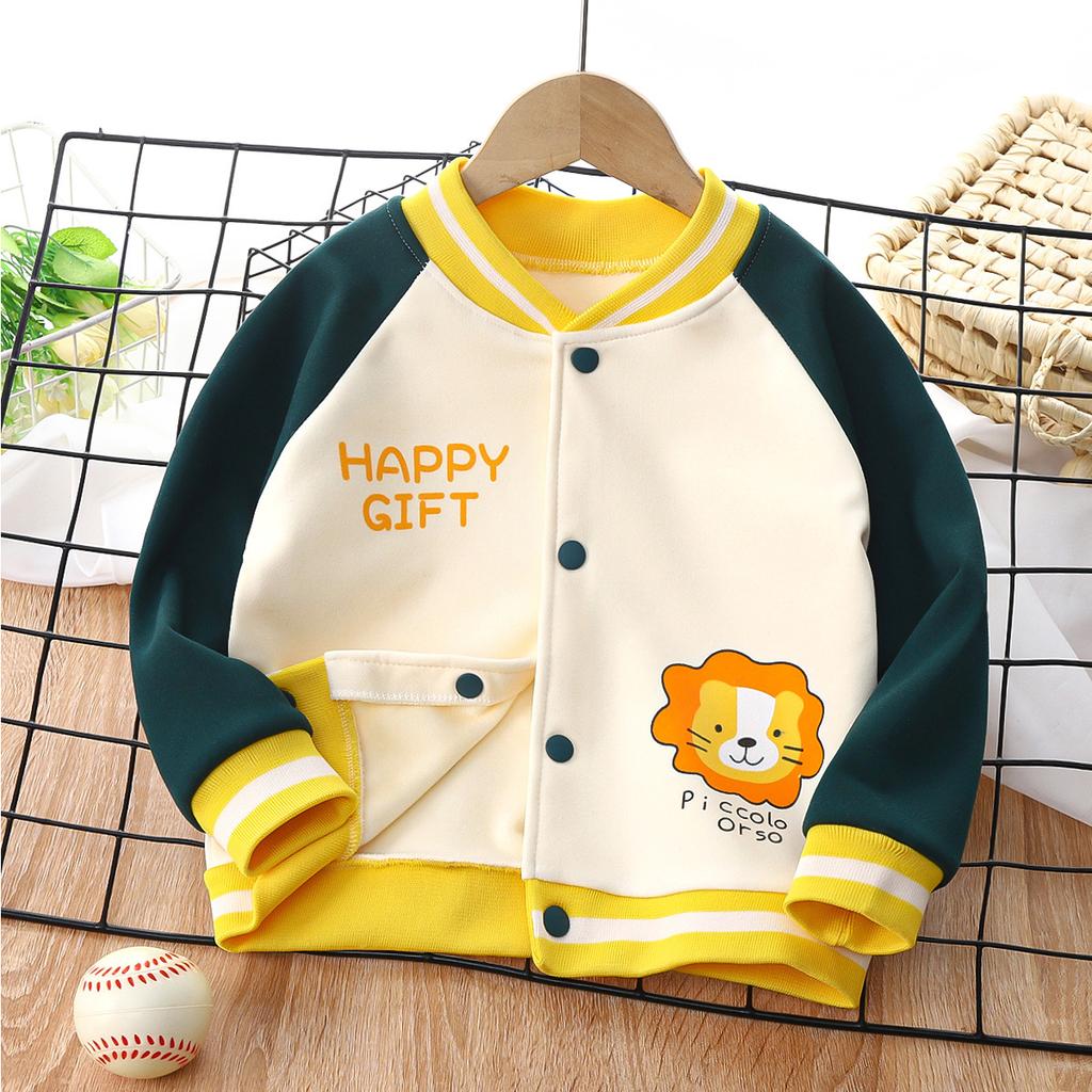 1-6T Spring Kids Jacket Boy Coat Autumn Baseball Uniform Cotton Light Outerwear Baby Toddle Child Outerwear