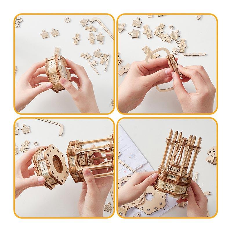 DIY Villa 3D Wooden Model Kit Light Castle Puzzles Assembly Toy Kid Adult Model Kits Christmas Decoration Children's Day Gift