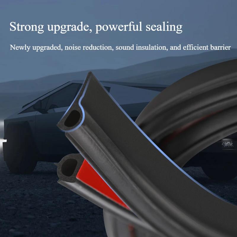 Car Door Sill Sealing Strip for Tesla Cybertruck 2025 Rubber 4PCS Soundproofing Strip Door Seal Soundproof Kit Car Accessories