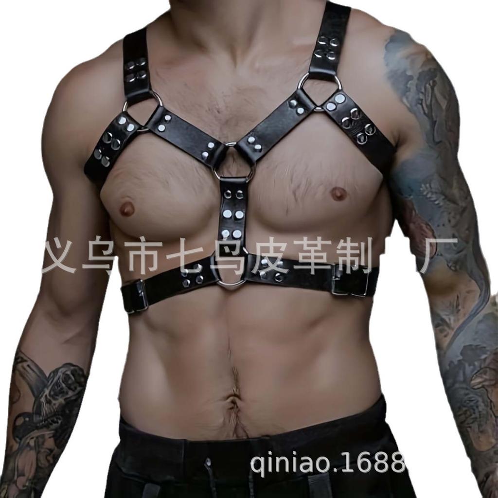 European & American Style Leather Bondage Harness - Erotic Shoulder & Body Restraint Clothing