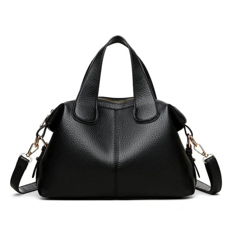 Borsa Tote Chic in Pelle con Tracolla Removibile Versatile Pratica Borsa da Donna Vintage Borsa a Spalla