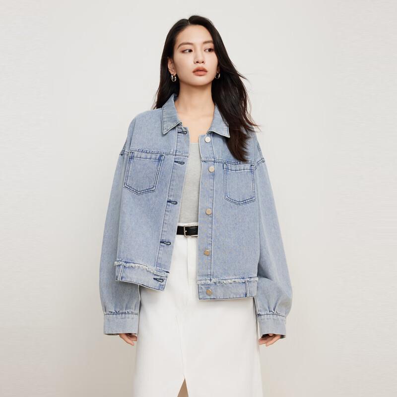 

Elva Island Women s Casual Long-Sleeve Denim Jacket M
