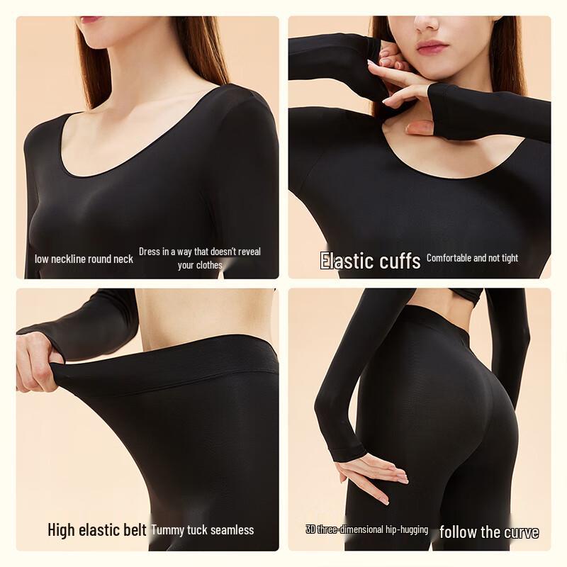 Audifen Women's Hyaluronic Acid Seamless Thermal Underwear Set