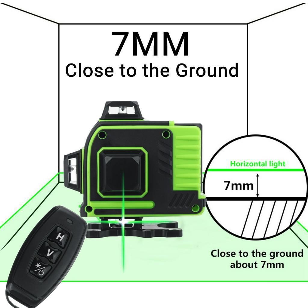 

16 Line 360 Horizontal Vertical Cross 4D Green Light Laser Level Self-Leveling Measure Powerful Laser Beam