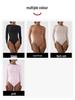 Seamless Long-Sleeve V-Crotch Yoga Bodysuit with High Elasticity