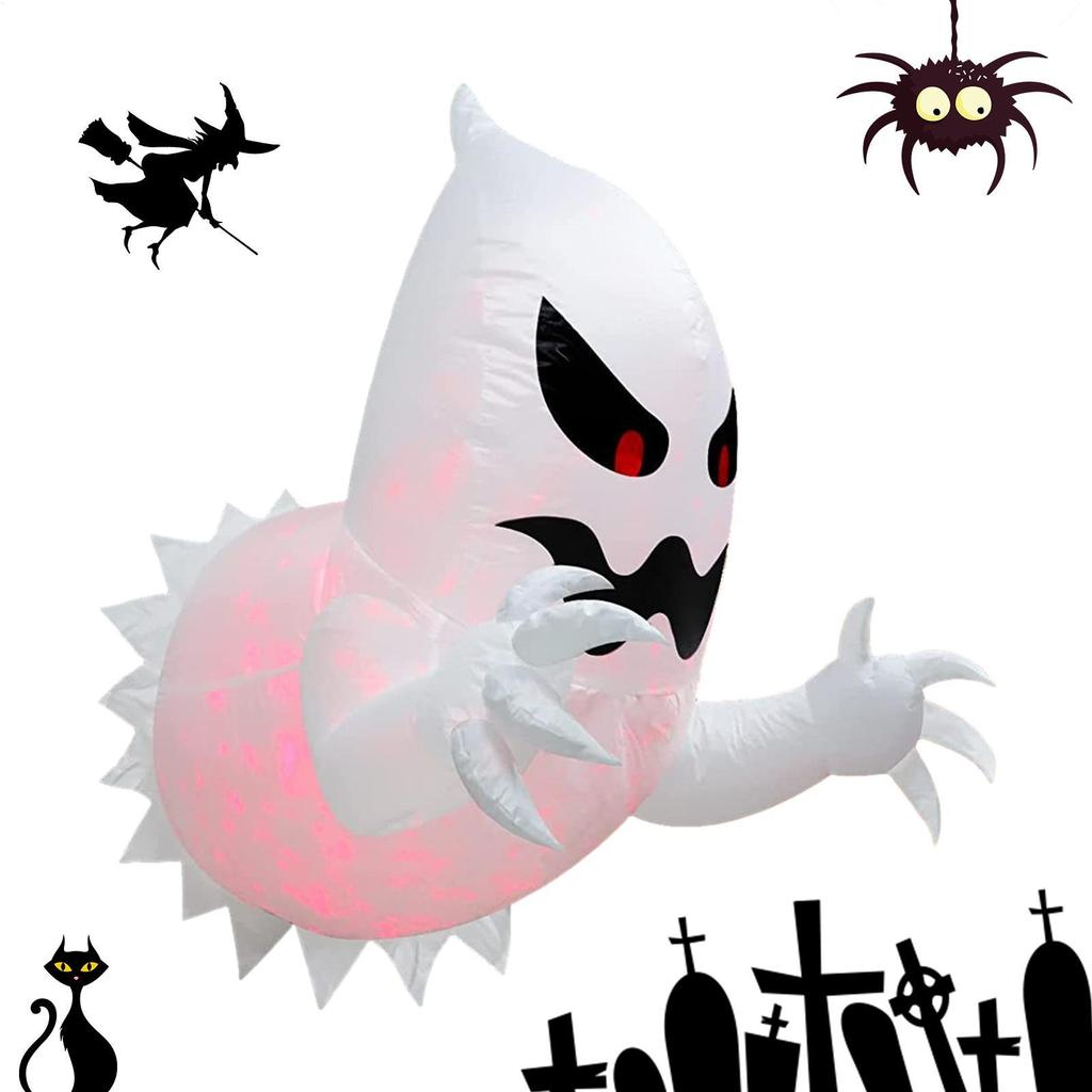 Halloween Inflatable Ghost Horror Window Ghost Foldable Balloon Outdoor Courtyard Garden Decoration Fun Party Tool