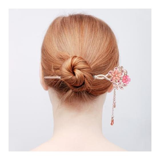 KESYOO Hair Stick Chinese Style Hairpin for Women, Metal Tassel Hair Accessories for Hanfu Cosplay, Vintage Hair Ornaments for Daily Wear, Blue Alloy