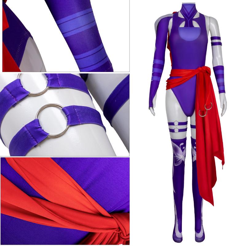 Psylocke Rivals Cosplay Game Character Costume Set Exhibition Acgn