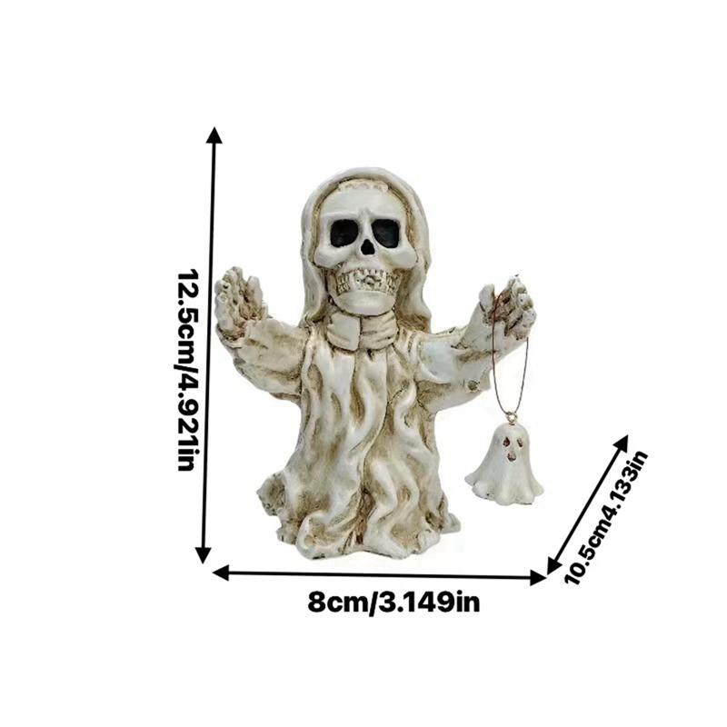 M-Modern-Headband Skull Decoration Skeleton Figurines Cool Statue Skull Halloween Skull Horrible Ornaments For Home Decor