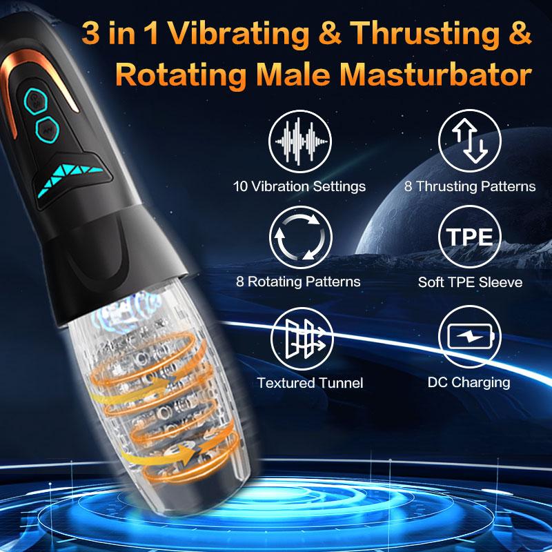 Automatic Thrusting Rotation Male Masturbators Cup Blowjob Sex Machine Penis Massager Glans Trainer Adult Sex Toys for Man