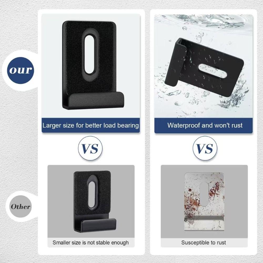 4pcs 304 Stainless Steel Mirror Clips Matte Black Rubber Pads Mirror Holder Included Screws Mirror Brackets Wall Decor