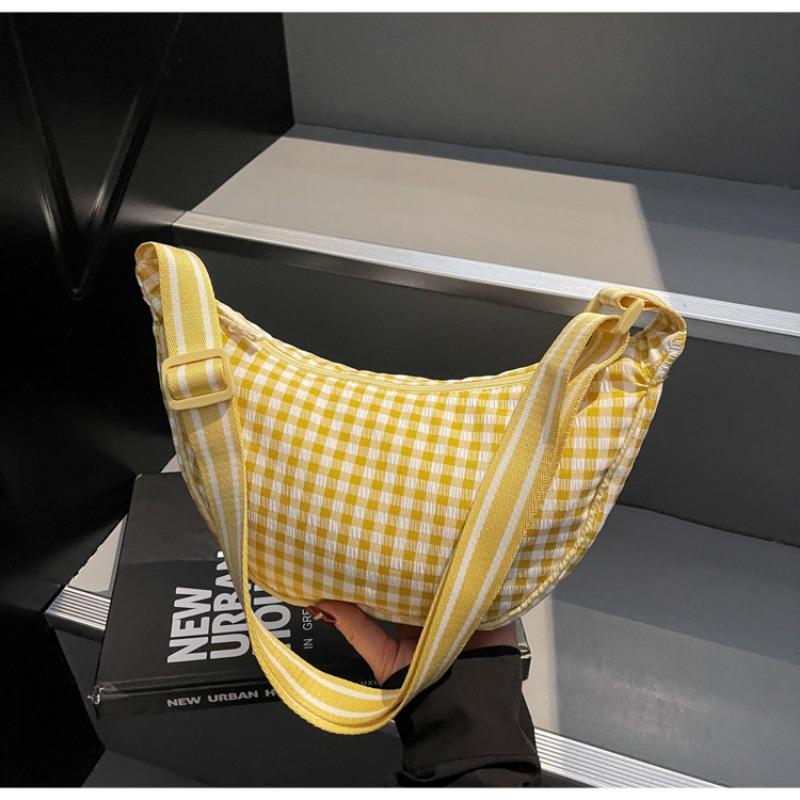 

Новая модная универсальная сумка-пельмень, нейлоновая сумка, сумка-мессенджер, холщовая сумка, сумка через плечо, женская сумка-саквояж жёлтый